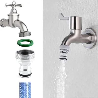 Universeller Wasserhahnadapter Set für Küche und Garten, Schnelle Verbindung für Schläuche und Außenanwendung