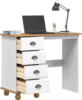 Immagine prodotto di Scrivania ASKIM Bianco 95 x 40 x 75 cm Pino massello