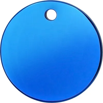 Produktbild von RedDingo Titan beschichtete Hundemarke mit individueller Gravur Kreis dunkelblau