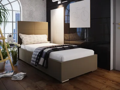 Obrázok produktu pre Jednolôžková posteľ 90x200 FLEK 4 - béžová