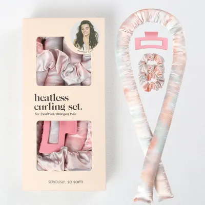 Produktbild von Heatless Haarroller Set – 4-teilig, Satinschoner, Locken ohne Hitze