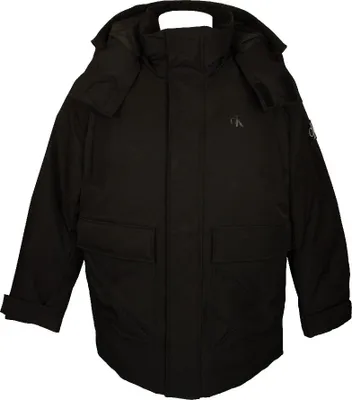 Immagine prodotto di Giaccone CK CALVIN KLEIN JEANS blusotto imbottito invernale con cappuccio removibile tasche aperto davanti articolo J30J321969, M, Poliestere 100%