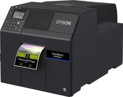 Obrázok produktu pre Epson ColorWorks D6000Ae, Tepelný prenos, 1200 x 1200 DPI, 119 mm/s, Farba, Kábel, Čierna
