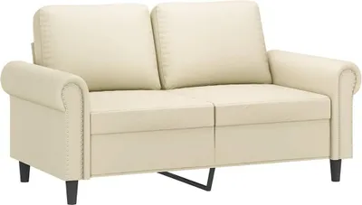 Produktbild von vidaXL 2-Sitzer-Sofa Creme 120 cm Kunstleder