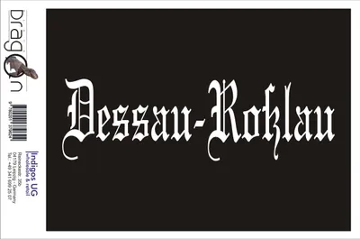 Produktbild von Aufkleber / Autoaufkleber - JDM / Die cut / Auto / OEM - Stadt Dessau - 200x60mm schwarz - Heckscheibe / Heckscheibenaufkleber