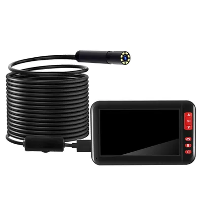 Obrázok produktu pre Priemyselná endoskopická kamera – inšpekčná kamera s rozlíšením 1080P, 8 mm objektívom, 8 LED svetlami a 4,3-palcovým HD displejom