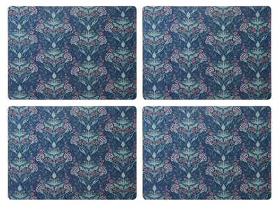 Immagine prodotto di Set di 4 tovagliette, tovagliette Arts & Craft blu sughero 40x29cm Creative Tops