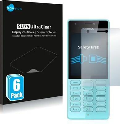 Produktbild von 6x Für Nokia 216 Schutzfolie Savvies Displayschutz Display Schutz Folie Klar Transparent