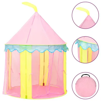 Image de Tente de jeu pour enfants Rose 100x100x127 cm