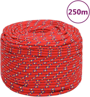 Produktbild von The Living Store Bootsseil Rot 8 mm 250 m Polypropylen