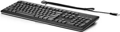 Produktbild von HP USB-Tastatur für PC, Volle Größe (100%), Kabelgebunden, USB, Schwarz