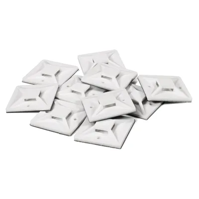 Produktbild von Kabelsockel McPower für Kabelbinder 40x40mm selbstklebend 10er-Pack