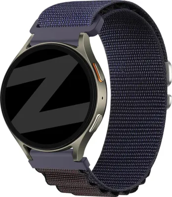 Produktbild von Bandz Alpine Nylonband Universal 22mm passend für Samsung Galaxy Watch 3 45mm / Watch 1 46mm / Gear S3 - Polar Vantage M3 / M2 / M / V3 / Polar Grit X / X Pro / X2 Pro / - Huawei Watch GT 1/2/3/4 46mm / GT 5 (Pro) (46mm) - Indigo