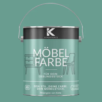 Produktbild von Kenzopaints 2,5Liter Möbelfarbe Möbellack - Piniengrün von Kreta