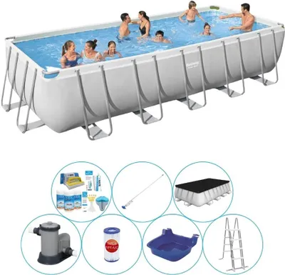 Zdjęcie produktu dla Basen z akcesoriami - Bestway Power Steel 640x274x132 cm Prostokątny
