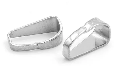 Produktbild von Vintageparts 10 Collierschlaufen Edelstahl 304, 7 mm, platinfarben, rostfrei