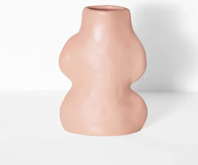 Produktbild von Fluxo Keramikvase klein Rosa handgemacht Blumenvase 9x5x14cm Moderne Deko Vase