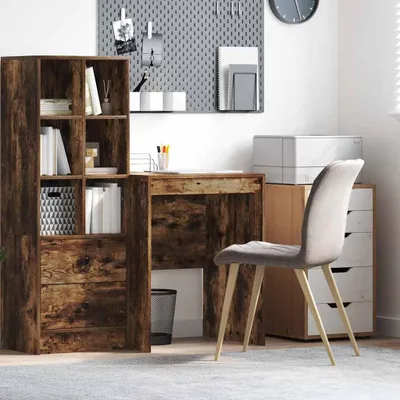 Produktbild von "2026 MODERNE"Schreibtisch - elegantes Design - Computertisch/Bürotisch - Geräucherte Eiche 60x50x76cm Promotion367878 - Schreibtische