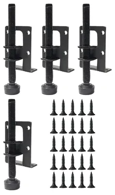 Zdjęcie produktu dla Zestaw regulowanych nóżek meblowych, 102 mm, z wkrętami i kluczem