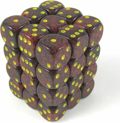 Produktbild von Chessex Merkur Gesprenkelte D6 12mm Würfelset 36 Stück