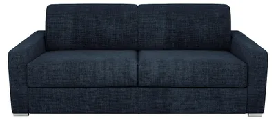 Produktbild von Schlafsofa für 4 Personen mit Express-Bettfunktion aus blauem Stoff - Liegefläche 160 cm - Matratze 18 cm CALITO