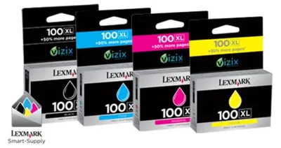 Produktbild von Lexmark No.100XL 4Pack, CMYK Blister, Schwarz, Zyan, Magenta, Gelb, High, 600 Seiten, Blase