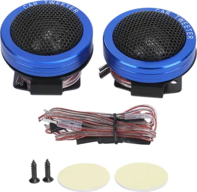 Immagine prodotto di Coppia di altoparlanti mini tweeter a cupola per auto 150 W 4 Ω 98 dB suono ad alta risoluzione universale per impianto audio blu