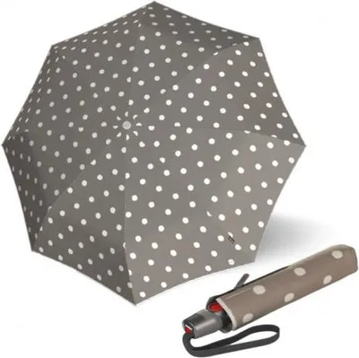 Obrázek produktu pro Knirps KNIRPS T.200 DOT ART TAUPE - elegantní dámský plně automatický deštník