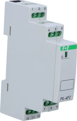 Zdjęcie produktu dla Przekaźnik elektromagnetyczny PK-4PZ 230V AC, styk: 2P I=2x8A, 2Z I=2x8A, 1 moduł