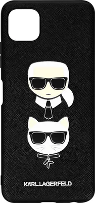 Produktbild von Karl Lagerfeld IKONIK Schutzhülle für Samsung Galaxy A22 5G – Schwarz