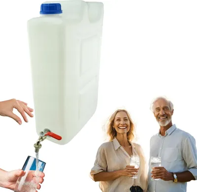 Produktbild von Anwicar Wasserkanister mit hahn - Wasser Kanister mit zapfhahn 20l - Camping Wassertank - Weiß