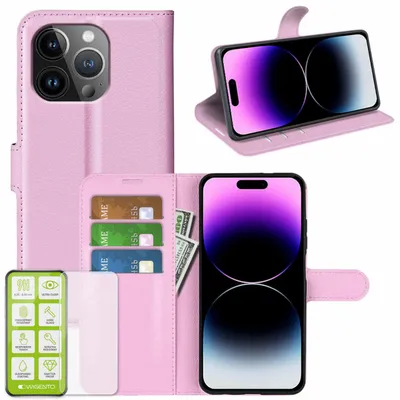 Immagine prodotto di Per Apple iPhone 15 Pro custodia del telefono cellulare Custodia in  rosa + vetro temperato H9