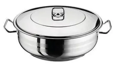 Produktbild von Hascevher flacher Edelstahltopf 28 x 8 cm, 5 l