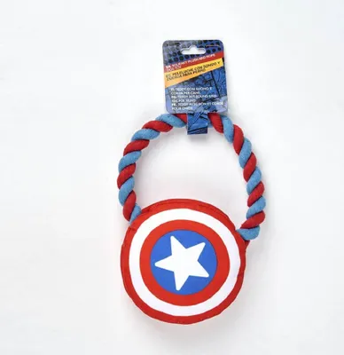 Immagine prodotto di Giocattolo per cani Avengers - peluche cigolante e attività in corda per animali