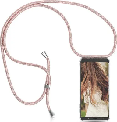Produktbild von Silikonhülle für Samsung Galaxy Note 20 transparent + rosa Schlüsselband