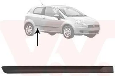 Produktbild von VAN WEZEL Zierleiste für die Tür Hinten Rechts Leiste für FIAT GRANDE PUNTO (199) 1624426