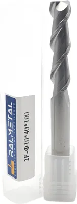 Obrázok produktu pre Karbidová fréza na hliník VHM, 2 rezný hrot, 10 x 40 x 100 mm, 45 HRC