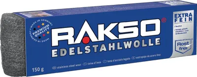 Produktbild von RAKSO® Edelstahlwolle Sorte Extrafein 00   Paket mit 150 g 720700