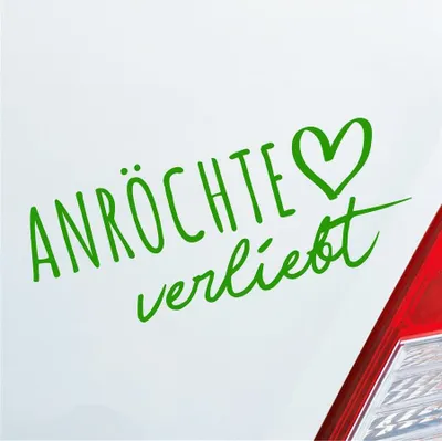 Produktbild von Auto Aufkleber Anröchte verliebt Herz Stadt Heimat Liebe Car 19x8 cm Hellgrün Sticker Heckscheibenaufkleber