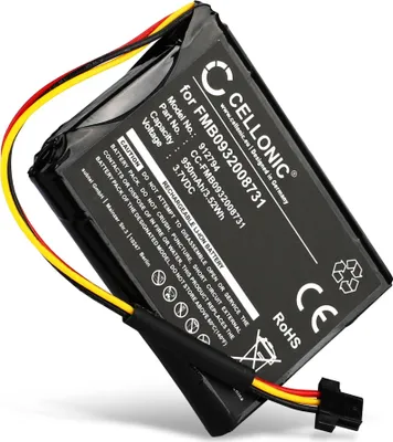 Produktbild von CELLONIC 1x Akku für Navigation Kompatibel mit TomTom Go 510 (2013), Go 500 (2013), Go 600, VF6D - (950mAh, 3.7V)
