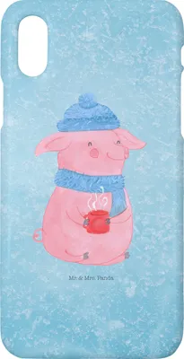 Produktbild von Mr. & Mrs. Panda Iphone 10 Handyhülle Schwein Glühwein - Eisblau - Geschenk, Handy, Glühschwein, Punsch, Weihnachten, X, Hülle, Weihnachtsmarkt, Cover
