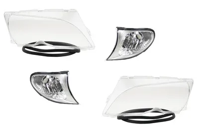 Produktbild von Scheinwerfer Satz passend für BMW E46 3er 01-05 Streuscheiben Set + Blinker 63126924043 63126923409 6923409 6924043 63126924044 6312692341 Johns