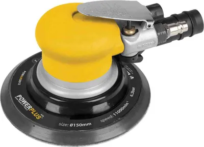 Zdjęcie produktu dla Powerplus POWAIR0013, Szlifierka orbitalna, Czarny, Żółty, Prąd przemienny, 15 cm, 161 x 252 x 115 mm, 1,38 kg