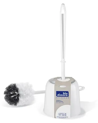 Produktbild von Perfekter Toilettenbürstenhalter aus Kunststoff in Weiß mit Toilettenbürste - Durchmesser 14 cm - Höhe 40 cm