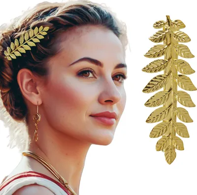 Produktbild von Römer Griechische Haarspange Antike Blätter Kranz Haarschmuck Karneval Accessoire Kostüm Kopfschmuck Gladiator Göttin Gold Laub Festival Cosplay, Farbe: Gold