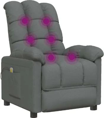 Produktbild von vidaXL Massagesessel Dunkelgrau Stoff
