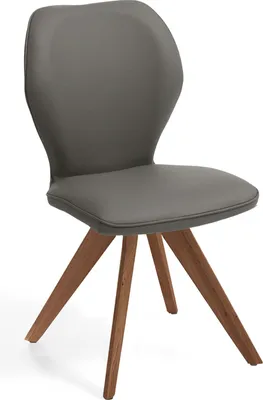 Produktbild von Niehoff Sitzmöbel Colorado Trend-Line Design-Stuhl Wild-Nussbaum/Leder - 180° drehbar