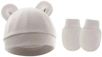 Produktbild von Weiches Baby-Mützchen für Neugeborene und Kleinkinder, Creme