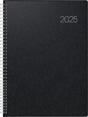Zdjęcie produktu dla Brunnen 1078765905 Kalendarz książkowy model 787 (2025)| 1 strona = 1 dzień| A4| 416 stron| Okładka Balacron| czarny