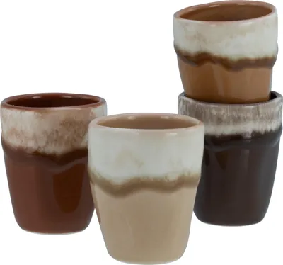 Produktbild von CreaTable, 24737, Squeezy Mocha Mousse, Espressotasse 4-tlg, Steinzeug